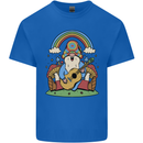 Trippy Guitar Hippy Gnome Magic Mushrooms Mens Cotton T-Shirt Tee Top Royal Blue