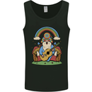 Trippy Guitar Hippy Gnome Magic Mushrooms Mens Vest Tank Top Black