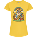 Trippy Guitar Hippy Gnome Magic Mushrooms Womens Petite Cut T-Shirt Yellow