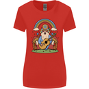 Trippy Guitar Hippy Gnome Magic Mushrooms Womens Wider Cut T-Shirt Red