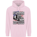 Truck Driver Funny USA Flag Lorry Driver Childrens Kids Hoodie Light Pink