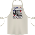 Truck Driver Funny USA Flag Lorry Driver Cotton Apron 100% Organic Natural