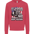 Truck Driver Funny USA Flag Lorry Driver Kids Sweatshirt Jumper Heliconia