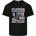 Truck Driver Funny USA Flag Lorry Driver Kids T-Shirt Childrens Black