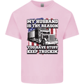 Truck Driver Funny USA Flag Lorry Driver Kids T-Shirt Childrens Light Pink