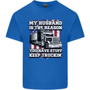 Truck Driver Funny USA Flag Lorry Driver Mens Cotton T-Shirt Tee Top Royal Blue