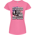 Truck Driver Funny USA Flag Lorry Driver Womens Petite Cut T-Shirt Azalea