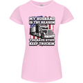 Truck Driver Funny USA Flag Lorry Driver Womens Petite Cut T-Shirt Light Pink