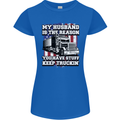 Truck Driver Funny USA Flag Lorry Driver Womens Petite Cut T-Shirt Royal Blue