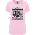Truck Driver Funny USA Flag Lorry Driver Womens Wider Cut T-Shirt Light Pink