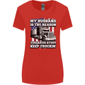 Truck Driver Funny USA Flag Lorry Driver Womens Wider Cut T-Shirt Red
