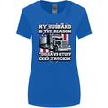 Truck Driver Funny USA Flag Lorry Driver Womens Wider Cut T-Shirt Royal Blue