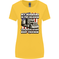 Truck Driver Funny USA Flag Lorry Driver Womens Wider Cut T-Shirt Yellow
