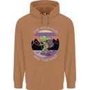Turtle Hiking Trekking Tortoise Camping Mens 80% Cotton Hoodie Caramel Latte