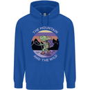 Turtle Hiking Trekking Tortoise Camping Mens 80% Cotton Hoodie Royal Blue