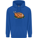 USA American Football Turkey Thanks Giving Mens 80% Cotton Hoodie Royal Blue
