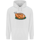 USA American Football Turkey Thanks Giving Mens 80% Cotton Hoodie White