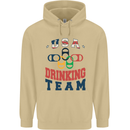 USA Drinking Team Funny Bachelor Party Beer Mens 80% Cotton Hoodie Sand