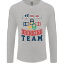 USA Drinking Team Funny Bachelor Party Beer Mens Long Sleeve T-Shirt Sports Grey