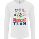 USA Drinking Team Funny Bachelor Party Beer Mens Long Sleeve T-Shirt White