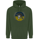Ukraine Bodybuilding Flag Gym Training Spartan Childrens Kids Hoodie Forest Green