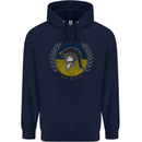 Ukraine Bodybuilding Flag Gym Training Spartan Childrens Kids Hoodie Navy Blue