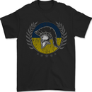 Ukraine Bodybuilding Flag Gym Training Spartan Mens T-Shirt 100% Cotton Black