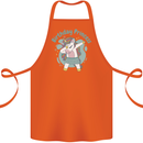 Unicorn Birthday Princess 4th 5th 6th 7th 8th Cotton Apron 100% Organic Orange