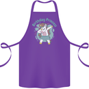 Unicorn Birthday Princess 4th 5th 6th 7th 8th Cotton Apron 100% Organic Purple