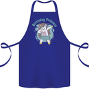 Unicorn Birthday Princess 4th 5th 6th 7th 8th Cotton Apron 100% Organic Royal Blue