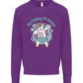 Unicorn Birthday Princess 4th 5th 6th 7th 8th Mens Sweatshirt Jumper Purple