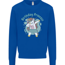 Unicorn Birthday Princess 4th 5th 6th 7th 8th Mens Sweatshirt Jumper Royal Blue