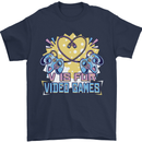 V Video Games Anti Valentines Day Gaming Gamer Mens T-Shirt 100% Cotton Navy Blue
