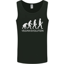 Vegan Evolution Vegetarian Funny Mens Vest Tank Top Black