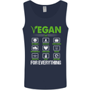 Vegan For Everything Mens Vest Tank Top Navy Blue