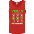 Vegan For Everything Mens Vest Tank Top Red
