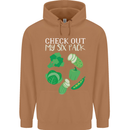 Vegan Six Pack Vegetarian Vegetables Mens 80% Cotton Hoodie Caramel Latte