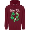 Vegan Six Pack Vegetarian Vegetables Mens 80% Cotton Hoodie Maroon