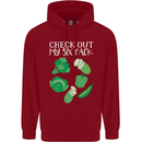 Vegan Six Pack Vegetarian Vegetables Mens 80% Cotton Hoodie Red