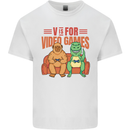Video Games T-Rex Funny Bigfoot Dinosaur Kids T-Shirt Childrens White