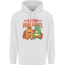 Video Games T-Rex Funny Bigfoot Dinosaur Mens 80% Cotton Hoodie White