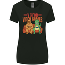 Video Games T-Rex Funny Bigfoot Dinosaur Womens Wider Cut T-Shirt Black