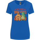 Video Games T-Rex Funny Bigfoot Dinosaur Womens Wider Cut T-Shirt Royal Blue