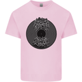 Vinyl Music Sound Waves Turntable Decks DJ Mens Cotton T-Shirt Tee Top Light Pink