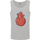 Volleyball Shaped Like a Heart Mens Vest Tank Top Sports Grey
