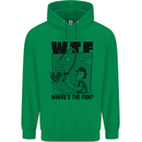 WTF Wheres the Fish Funny Fishing Fisherman Childrens Kids Hoodie Irish Green