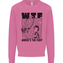 WTF Wheres the Fish Funny Fishing Fisherman Mens Sweatshirt Jumper Azalea