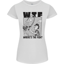 WTF Wheres the Fish Funny Fishing Fisherman Womens Petite Cut T-Shirt White