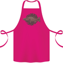 Walleye Fish Fishing Fisherman Cotton Apron 100% Organic Pink