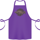Walleye Fish Fishing Fisherman Cotton Apron 100% Organic Purple